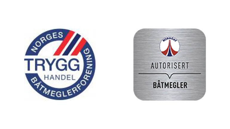 Logo Norges båtmeglerforening og autorisert Båtmegler